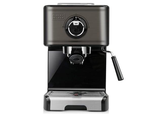 BLACK+DECKER BXCO1200E - Kaffemaskin med melkeskummer - 15 bar