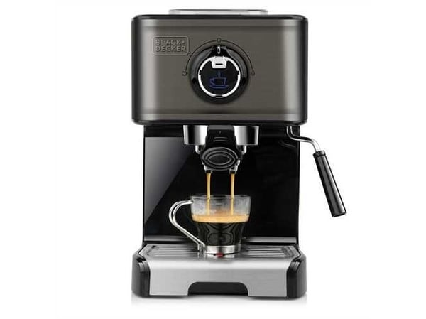 BLACK+DECKER BXCO1200E - Kaffemaskin med melkeskummer - 15 bar