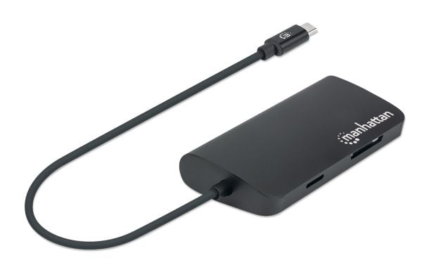 Manhattan 152372, USB 3.2 Gen 1 (3.1 Gen 1) Type-C, musta, MicroSD (TransFlash), SD, SDHC, SDXC, alumiini, CE, FCC, RoHS2, WEEE, USB, WEEE, USB