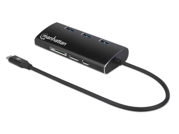 Manhattan 152440, USB Type-C, 100 W, Sort, MicroSD (TransFlash), SD, Alumiini, CE, FCC, RoHS2, WEEE