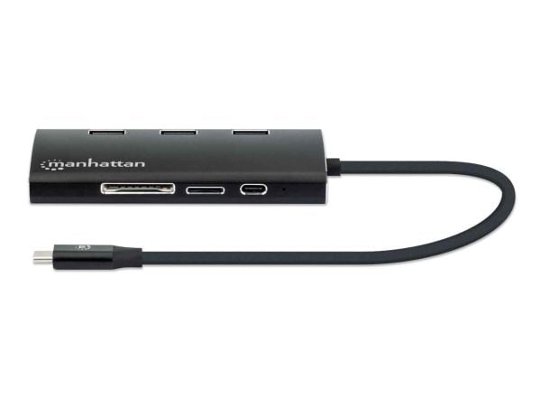 Manhattan 152440, USB Type-C, 100 W, Sort, MicroSD (TransFlash), SD, Alumiini, CE, FCC, RoHS2, WEEE