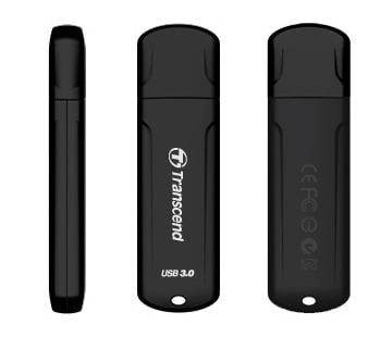 Transcend JetFlash Endurance Series 750 - USB-flashstasjon - 64 GB - USB 3.0 - pianosvart