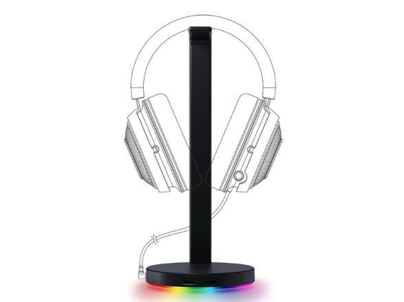 Razer Base Station V2 Chroma - Stativ for hovedtelefoner, headset - klassisk sort