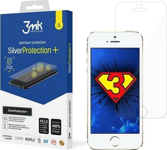 Apple iPhone 5/5S/SE 3mk SilverProtection beskyttelsesglass