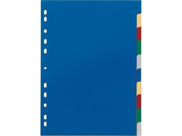 Durable 6740, Blank faneindeks, Polypropylen (PP), Flerfarget, Portrett, A4, 220 mm