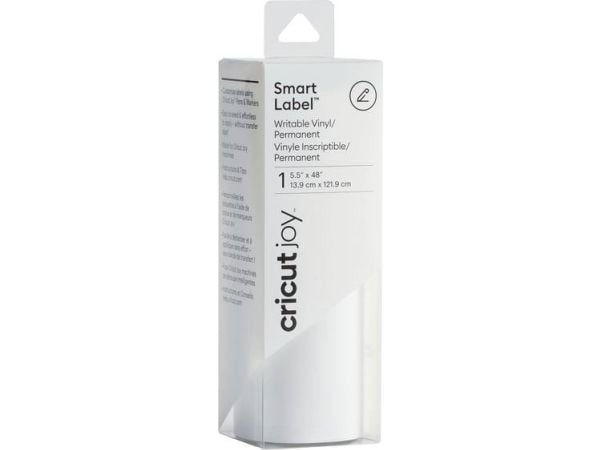 Cricut Joy Smart Label - Håndverksmateriale - 13.9 x 121.9 cm - hvit - permanent - vinyl - for P/N: 2007992