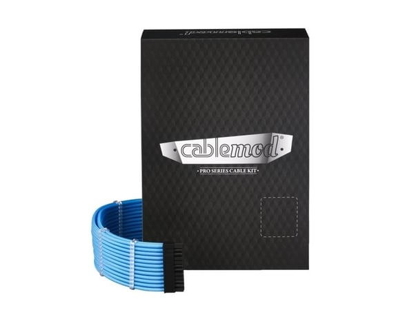 CableMod PRO Series ModMesh RT-Series - Strømkabelsett - formstøpt - lys blå