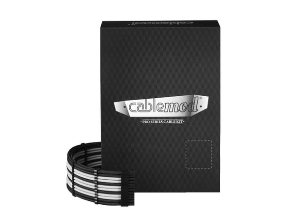 CableMod PRO ModMesh RT-Series Cable Kit - Strömkabelsats - svart, vit