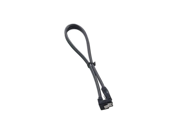 CableMod ModMesh - SATA-kabel - SAS 6Gbit/s - SATA (hona) till SATA (hona) högervinklad - 30 cm - kol