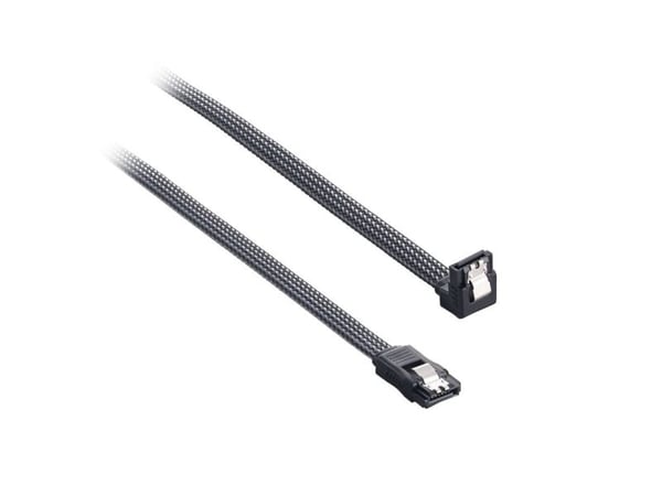 CableMod ModMesh - SATA-kabel - SAS 6Gbit/s - SATA (hona) till SATA (hona) högervinklad - 30 cm - kol
