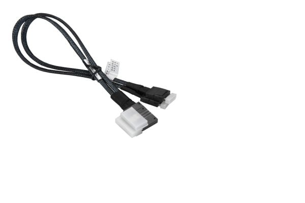 Supermicro - SAS intern kabel - 1x8 Slim SAS (SFF-8654) venstreivinklet til OCuLink (SFF-8611) - 36 cm