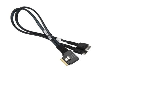 Supermicro - SAS intern kabel - 1x8 Slim SAS (SFF-8654) venstreivinklet til OCuLink (SFF-8611) - 36 cm