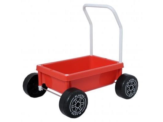 PLASTO Baby walker, silent wheels. Red
