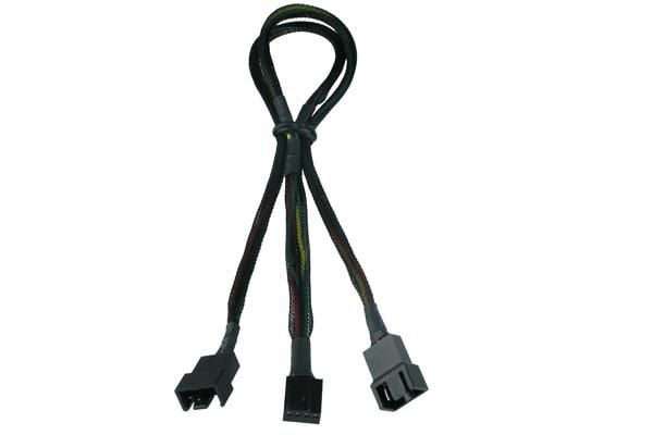 Gelid 3-pin til 4-pin x2, 0,35 m, svart (CA-PWM-01)