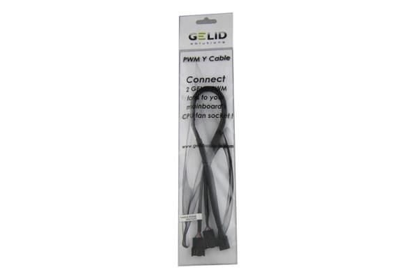 Gelid 3-pin til 4-pin x2, 0,35 m, svart (CA-PWM-01)