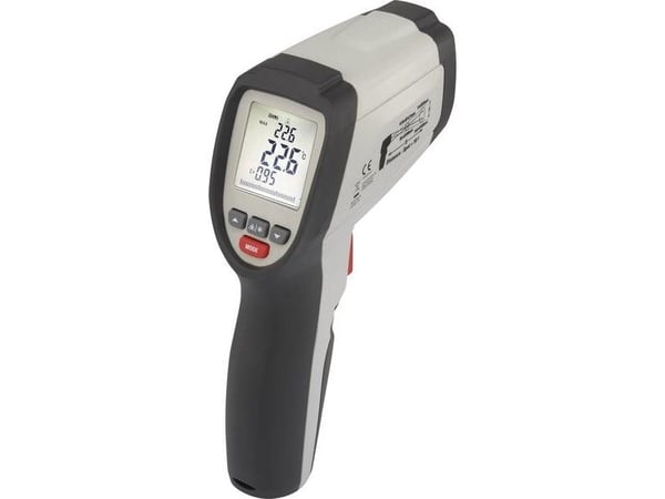 VOLTCRAFT IR 650-16D, Fjernmålingstermometer, Svart, Grå, Panne, Knapper, -40 - 650 °C, 2 °C