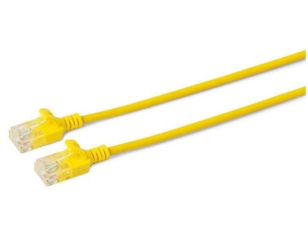Microconnect V-UTP60015Y-SLIM -verkkokaapeli, keltainen, 0,15 m, Cat6 U/UTP (UTP) (V-UTP60015Y-SLIM)