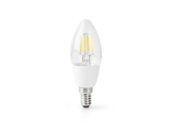 Nedis - LED-lyspære - form: C37 - klar finish - E14 - 5 W - klasse G - hvitt lys