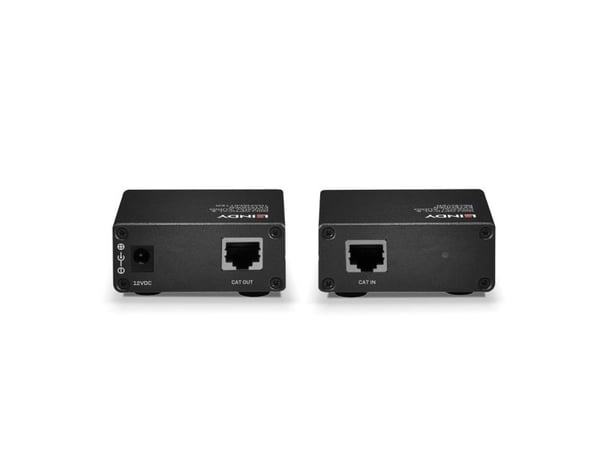 Lindy 70456, AV-sender og -mottaker, 150 m, Koblet med ledninger (ikke trådløs), Svart