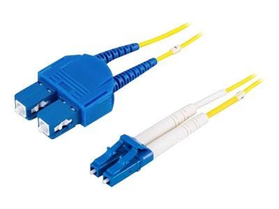 DELTACO - Nettverkskabel - SC-enkeltmodus (hann) til LC-enkeltmodus (hann) - 50 cm - 0.5 m - fiberoptisk - 9 / 125 micron - OS2