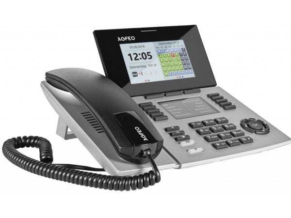 AGFEO ST 56, IP-telefon, Sølv, Kablet håndsett, 5000 oppføringer, LCD, Blå