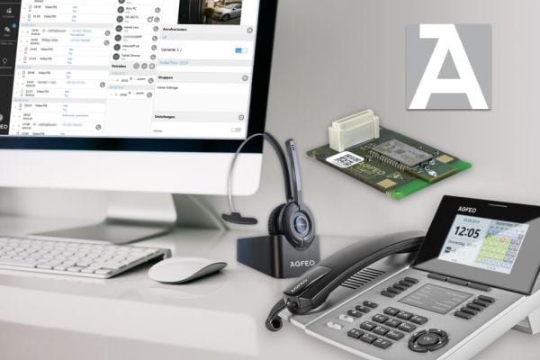 AGFEO ST 56, IP-telefon, Sølv, Kablet håndsett, 5000 oppføringer, LCD, Blå