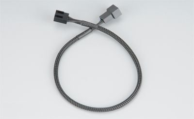 Akasa - Förlängningsströmkabel till fläkt - 4-stifts PWM (hona) till 4-stifts PWM (hane) - 30 cm - svart