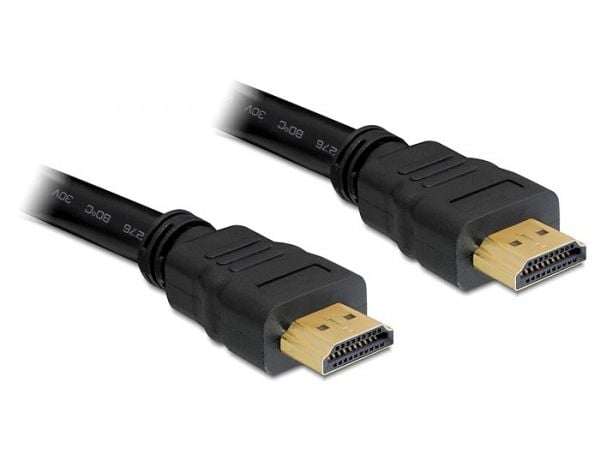 DeLOCK 82710, 15 m, HDMI-tyyppi A (vakio), HDMI-tyyppi A (vakio), 10,2 Gbit/s, Musta