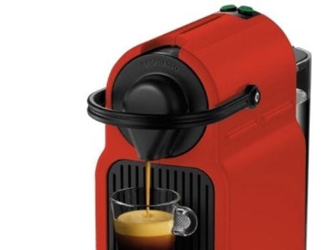 Krups Nespresso Inissia XN1005 Ruby Red, Kapsel kaffemaskine, 0,7 L, Kaffekapsel, 1260 W, Rød