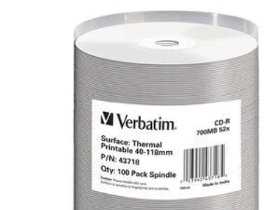 Verbatim - 100 x CD-R - 700 MB 52x - bred skrivbar overflate, gjenoverførbar termoskrivbar overflate - spindel