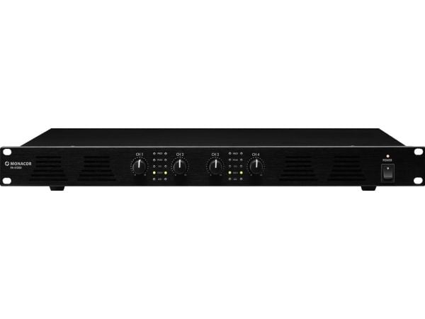 Monacor PA-4120D ELA-vahvistimet 480 W 4-kanavainen Monacor PA-4120D ELA-vahvistimet 480 W 4-kanavainen
