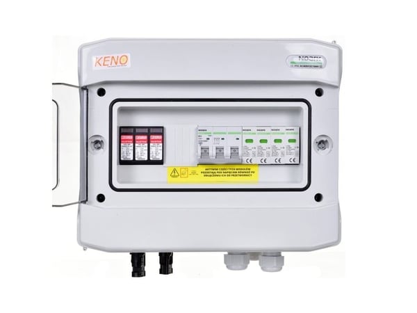 Keno kopplingsbox med överspänningsskydd DC+AC 1000V typ 2, 1x PV-sträng, 1x MPPT (SH-75 DC/AC)