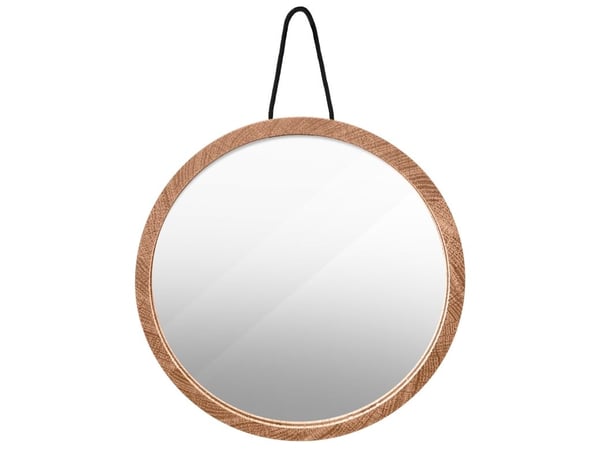 Home>it® spejl med træramme Ø20,5 cm egetræ natur