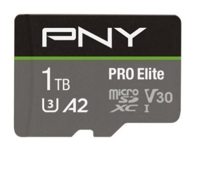 PNY PRO Elite - Flashminnekort - 1 TB - A2 / Video Class V30 / UHS-I U3 / Class10 - microSDXC UHS-I