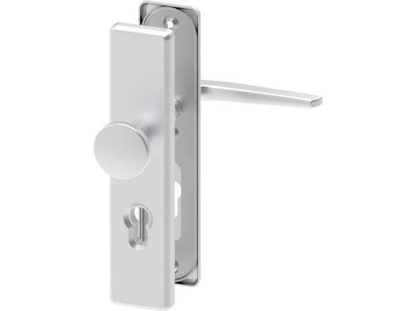 BASI 7500-0101, Käytävän ovenkahva, Sisätila ja ulkotila, Alumiini, Alumiini, Matta, 248 mm