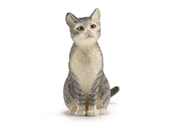 Schleich sittande katt figur