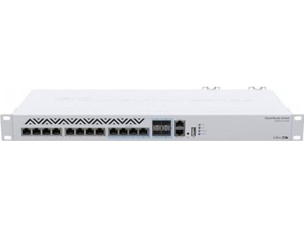 MikroTik Cloud Router Switch CRS312-4C+8XG-RM - Kytkin - L3 - Administreret - 12 x 10 Gigabit Ethernet + 4 x kombo 10 Gigabit SFP+ - monterbar på s...