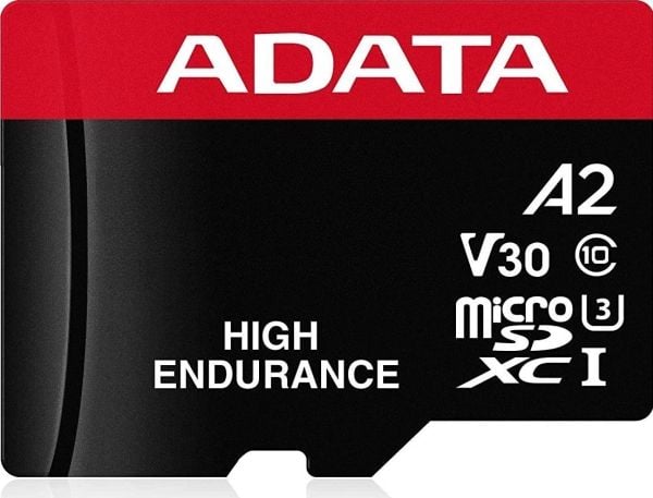 ADATA High Endurance - Flashminnekort (microSDXC til SD-adapter inkludert) - 128 GB - A2 / Video Class V30 / UHS-I U3 / Class10 - microSDXC UHS-I