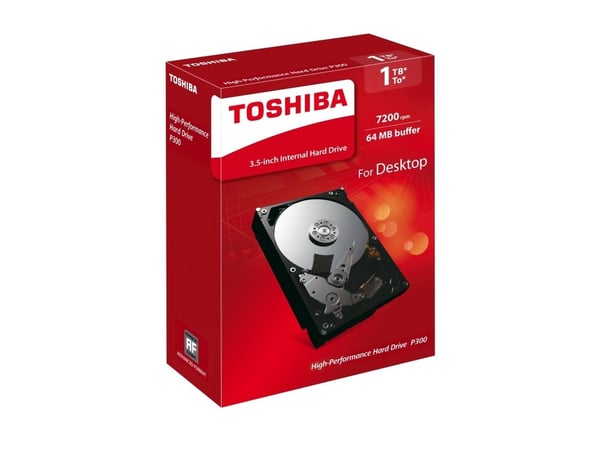 Toshiba P300 Desktop PC - Hårddisk - 2 TB - inbyggd - 3.5" - SATA 6Gb/s - 5400 rpm - buffert: 128 MB