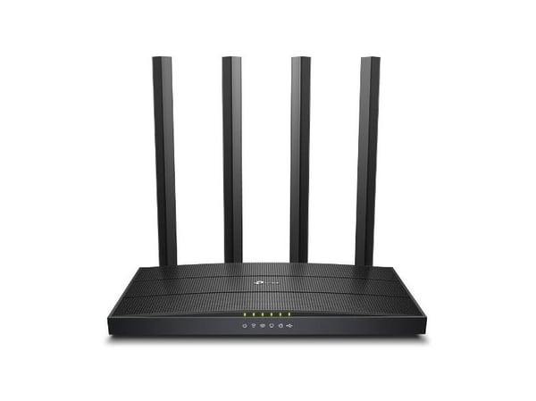 TP-Link Archer C6U, Wi-Fi 5 (802.11ac), Dobbelbånd (2.4 GHz / 5 GHz), Ethernet/bredbåndsforbindelse, Sort, Frittstående router