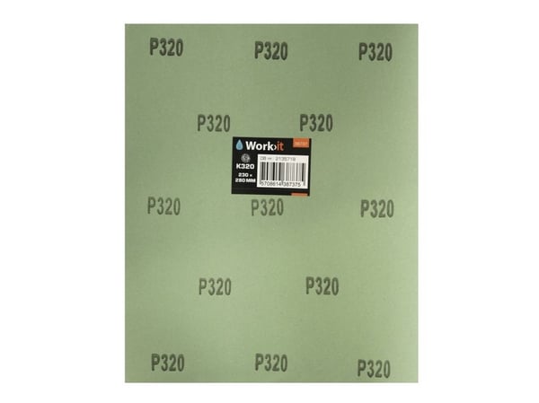 Work>it® vådslibepapir 1 ark 230×280 mm K320