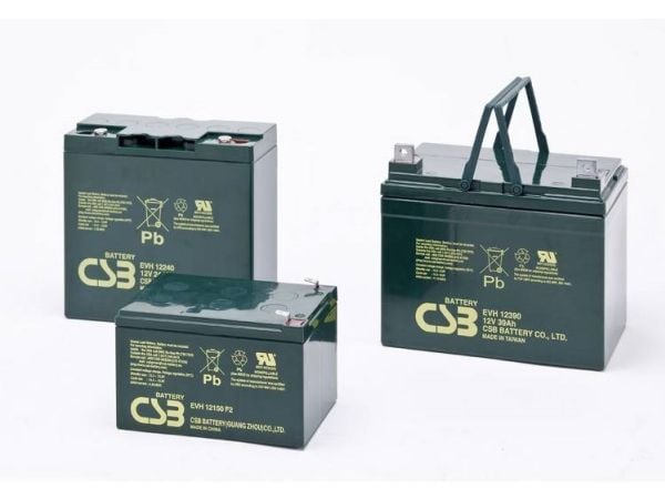CSB Battery EVH 12240 blybatteri 12 V 24 Ah, blyfilt