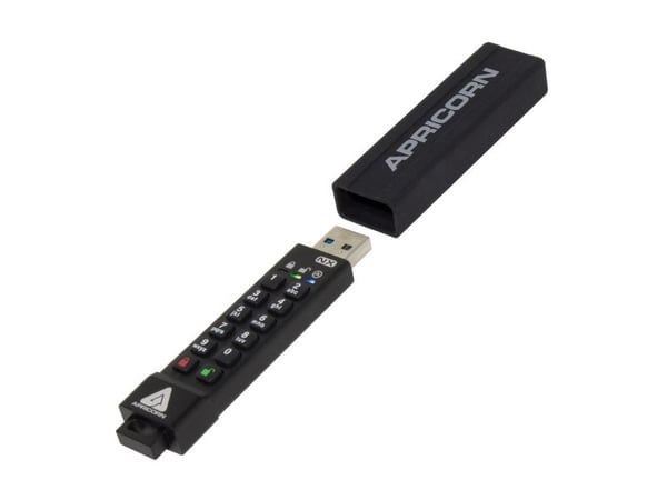 Apricorn Aegis Secure Key 3NX - USB-flashstasjon - kryptert - FIPS 140-2 Level 3 - 8 GB - USB 3.1 Gen 1