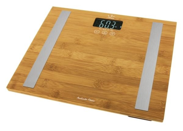 JATA Mod. 577, Sähkökäyttöinen henkilövaaka, 180 kg, Bamboo, kg, Suorakulmio, Bamboo