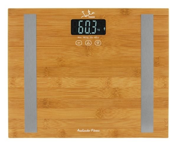 JATA 577, Elektronisk personvekt, 180 kg, Bamboo, kg, Rektangel, Bamboo