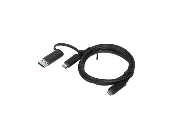 Lenovo - USB-kabel - USB-C (hann) til USB-C (hann) - 20 V - 5 A - 1 m - svart