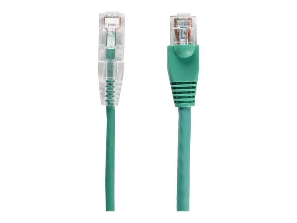 Black Box Slim-Net - Koblingskabel - RJ-45 (hann) til RJ-45 (hann) - UTP - CAT 6a - med støvel, formstøpt, flertrådet - grønn