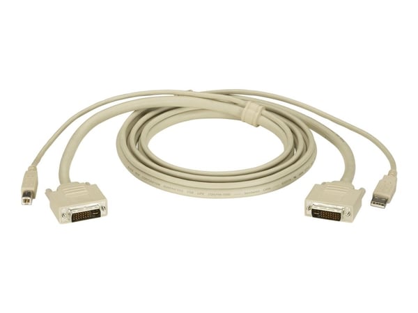 Black Box EHN900024U-0006, 1,8 m, USB, DVI-I, Valkoinen, Uros/uros, ServSwitch