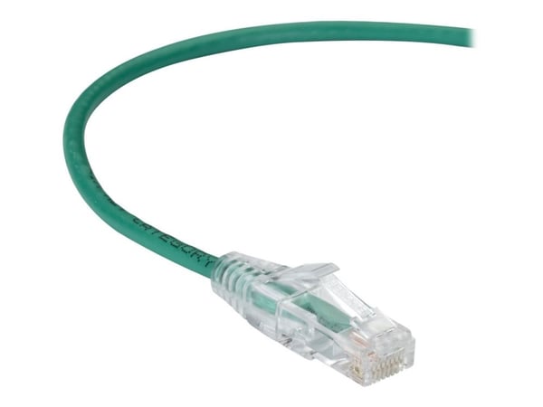 Black Box Slim-Net - Koblingskabel - RJ-45 (hann) til RJ-45 (hann) - UTP - CAT 6a - med støvel, formstøpt, flertrådet - grønn