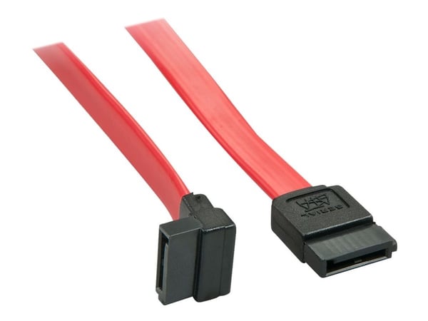 Lindy - SATA-kabel - Serial ATA 150/300/600 - SATA til SATA vinklet - 20 cm - rød